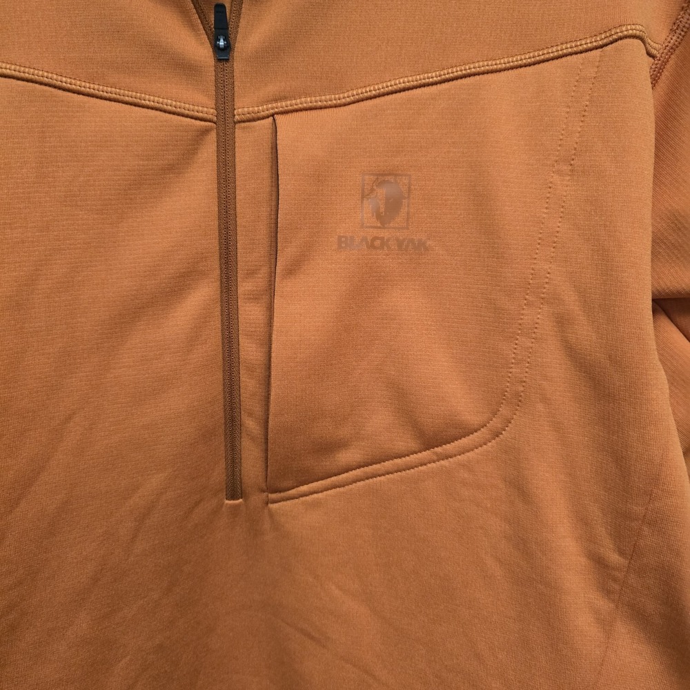 Black Yak Alatau Pullover Sun Dried Tomato Orange 3/4 Zip Extreme Sport Size M - Picture 2 of 3